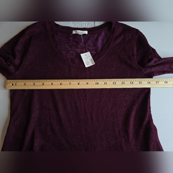 NWT Maurices S High-Low Tunic Top Burgundy Fall Casual Pretty 3003-Bp - Picture 8 of 10